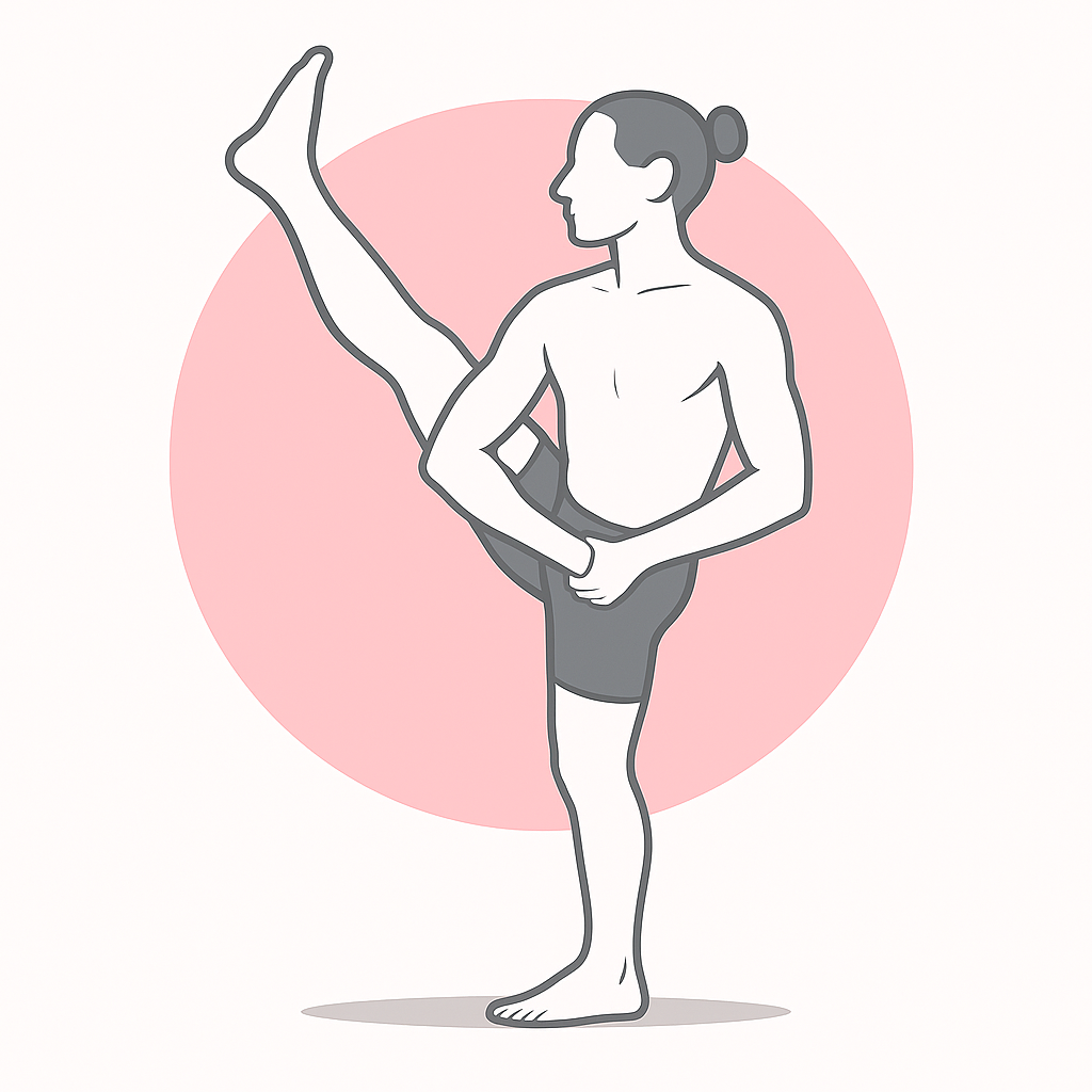 Generated image for the bird-of-paradise yoga pose.