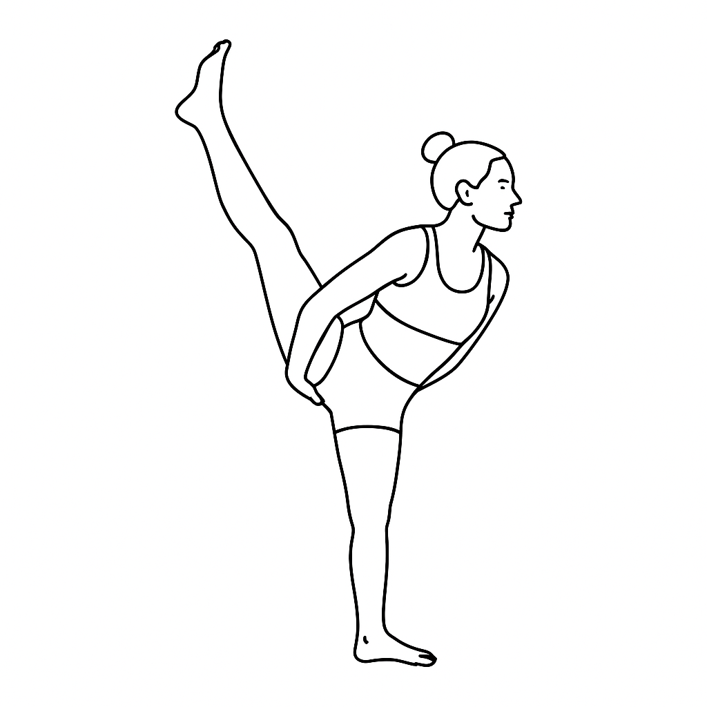 Generated image for the bird-of-paradise yoga pose.