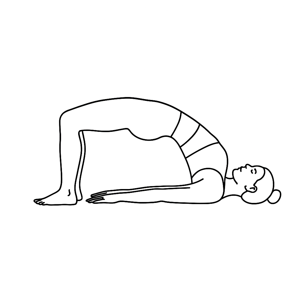 Generated image for the bridge yoga pose.