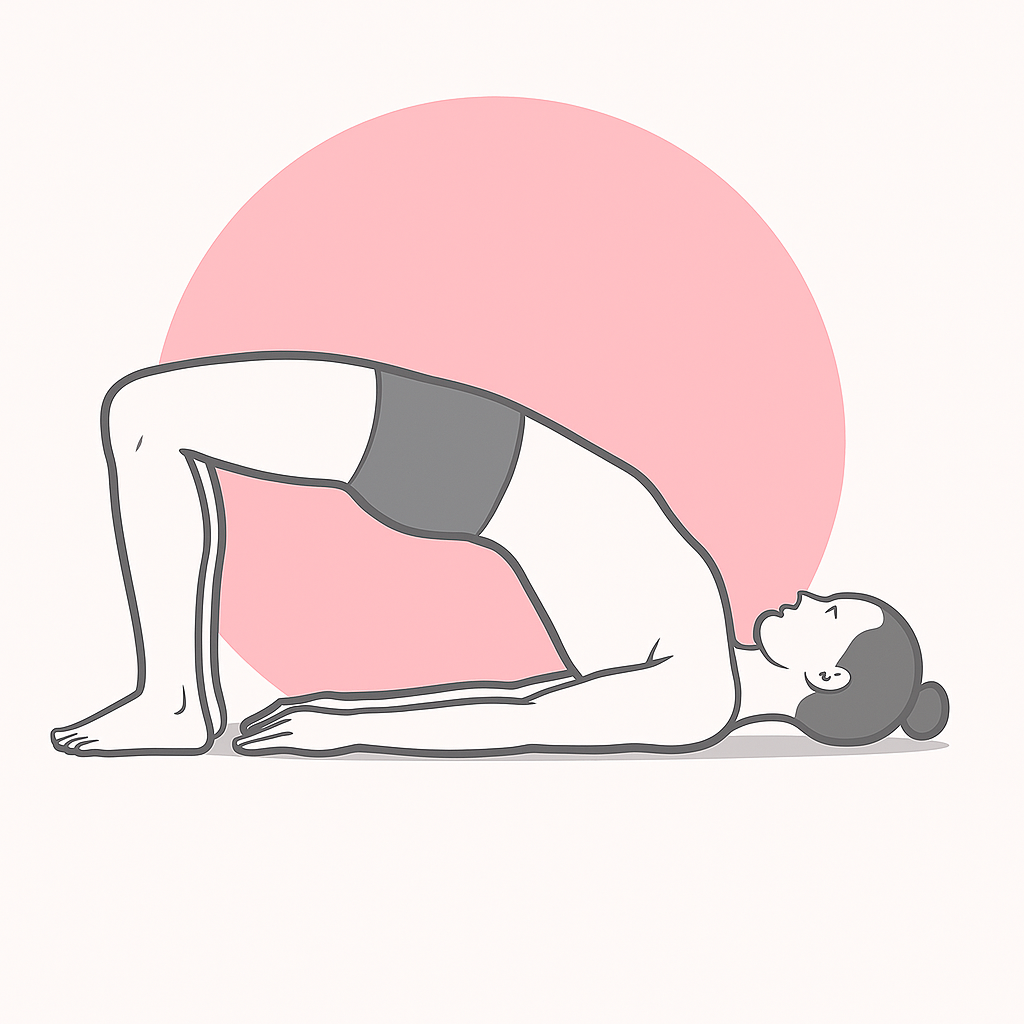 Generated image for the bridge yoga pose.
