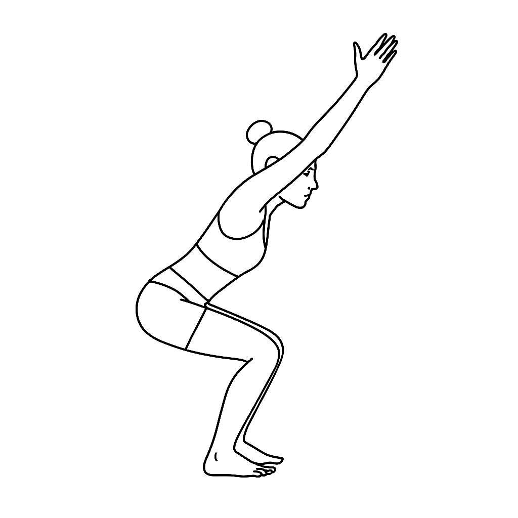 Generated image for the chair yoga pose.