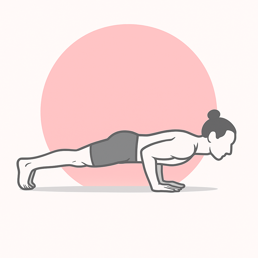 Generated image for the chaturanga yoga pose.