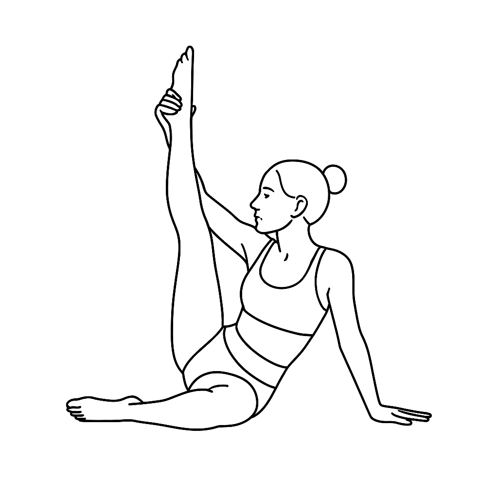 Generated image for the compass yoga pose.