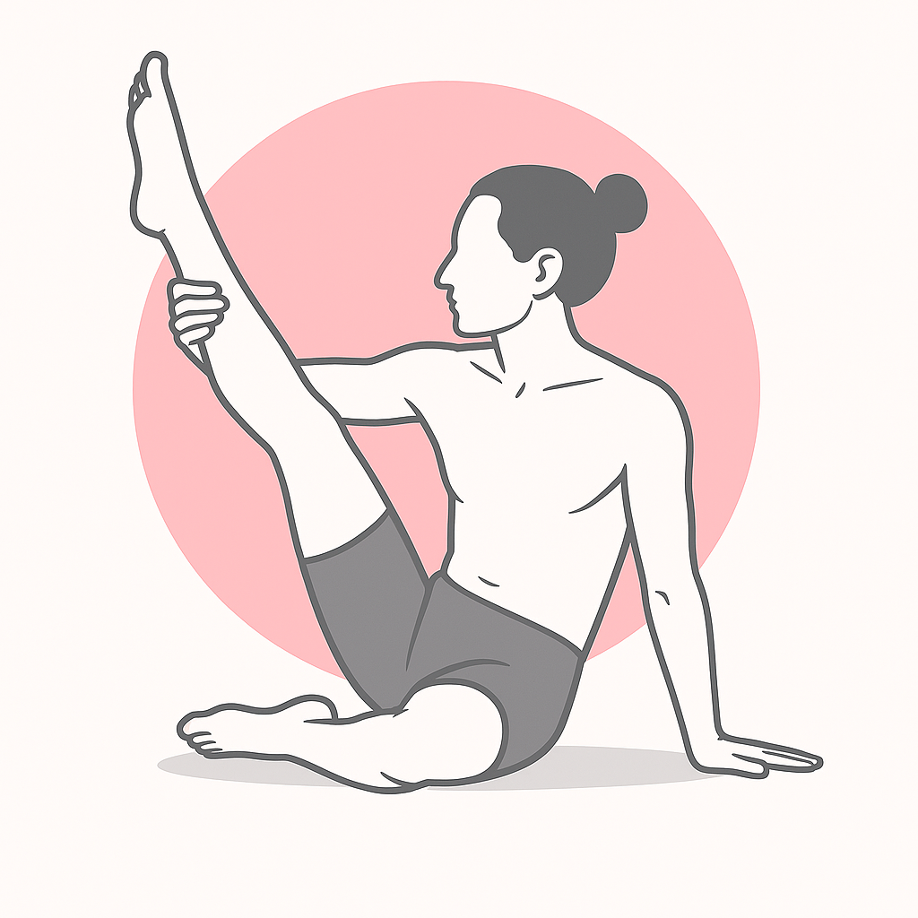 Generated image for the compass yoga pose.