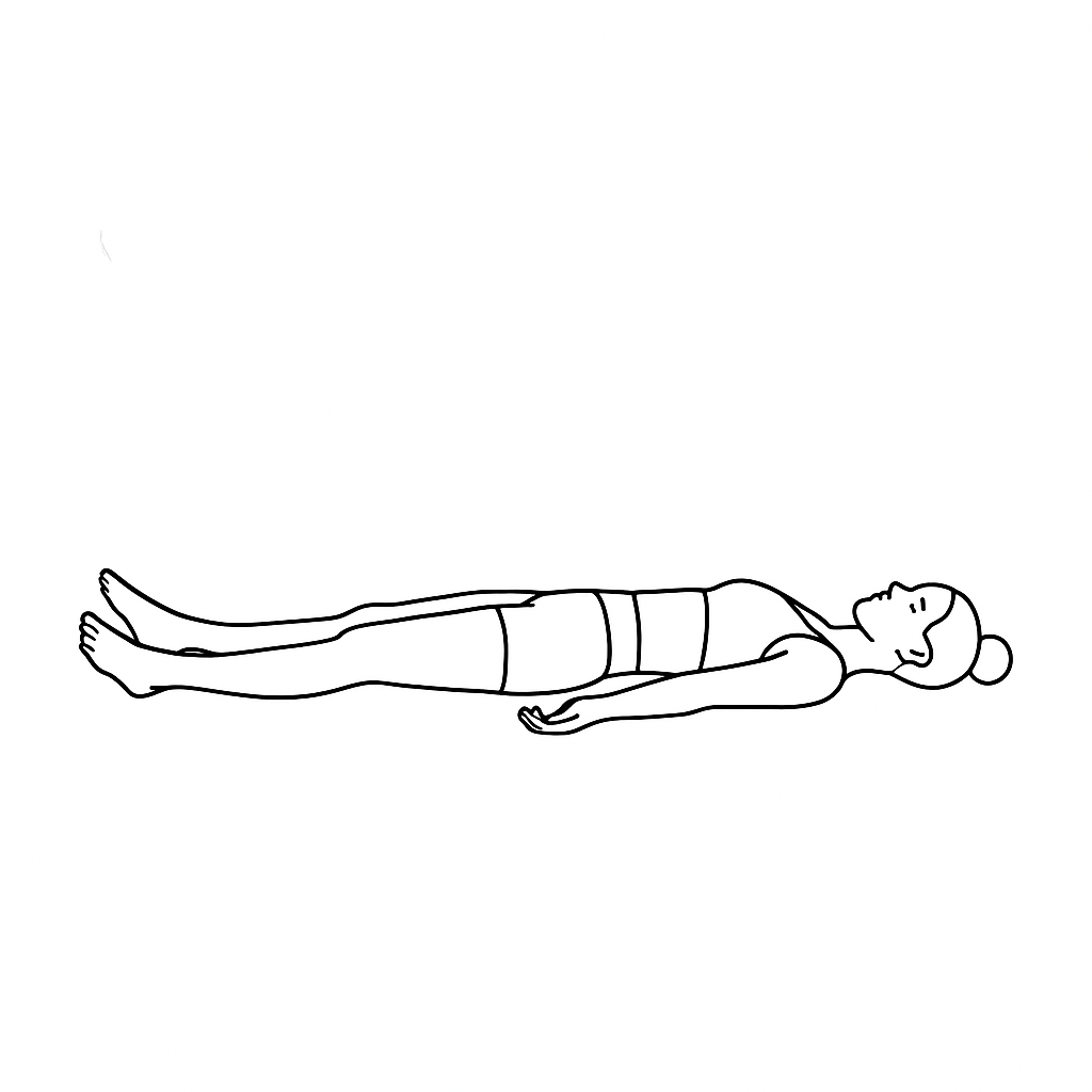 Generated image for the corpse yoga pose.
