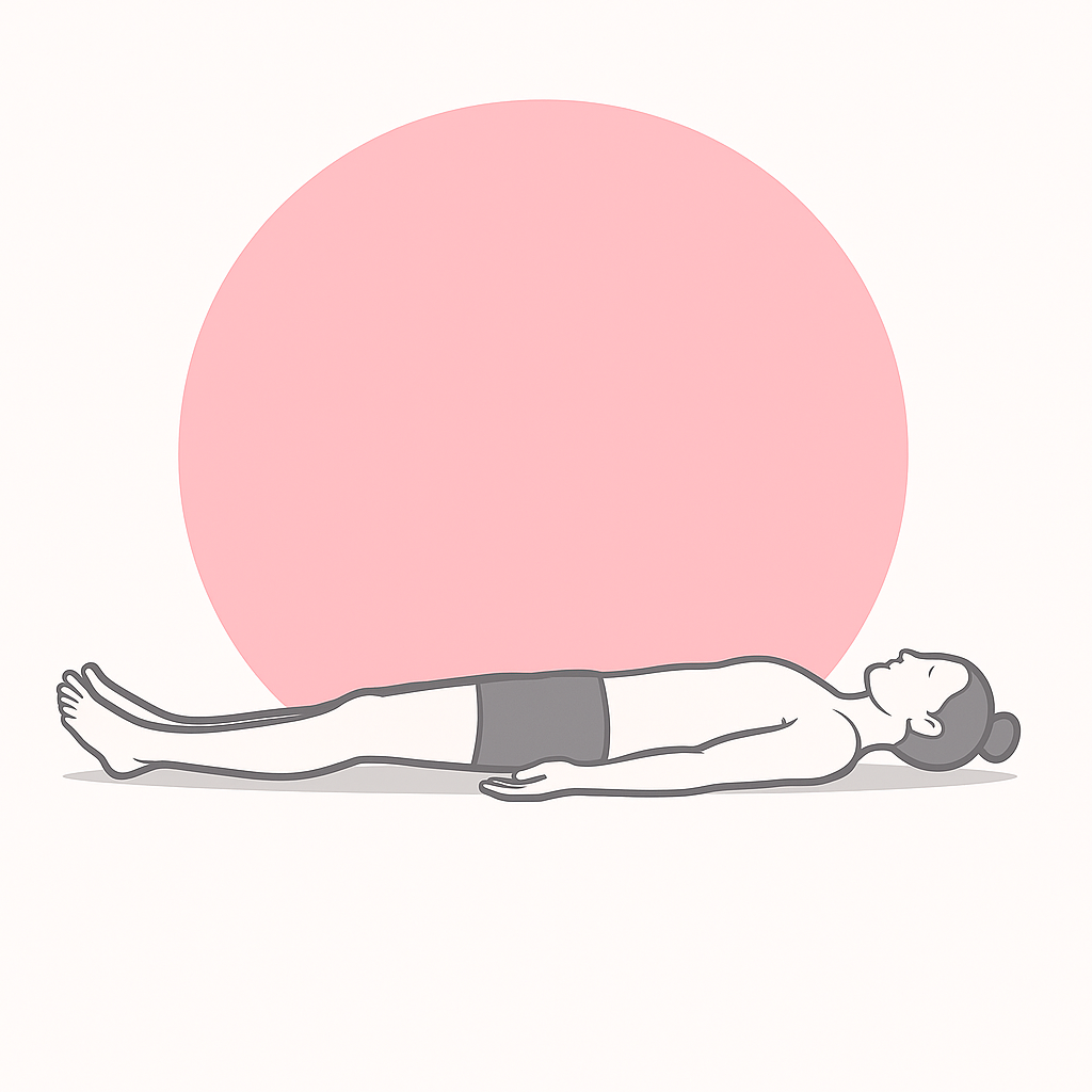 Generated image for the corpse yoga pose.