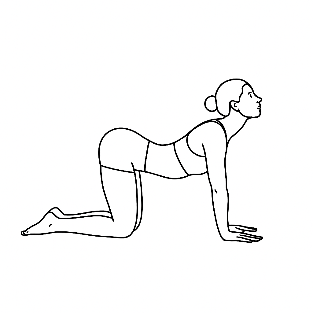 Generated image for the cow yoga pose.