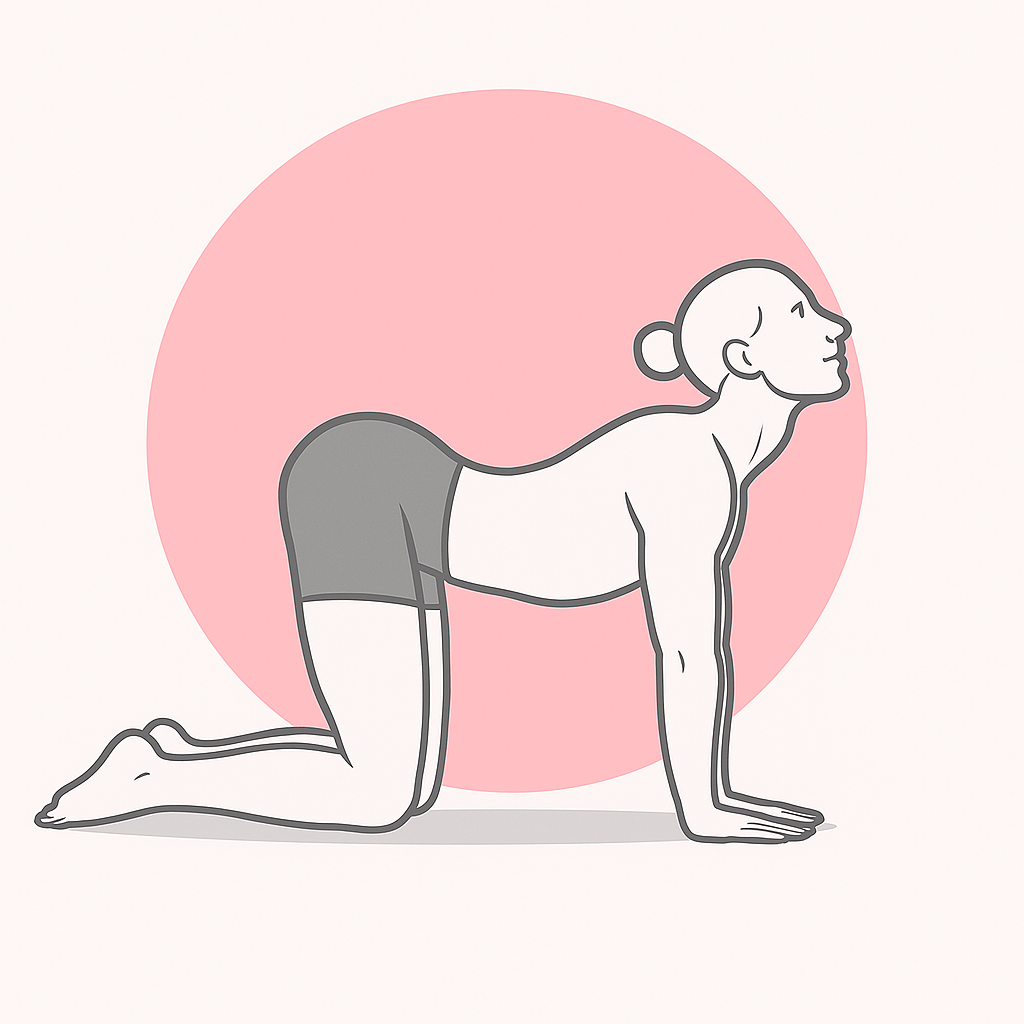 Generated image for the cow yoga pose.