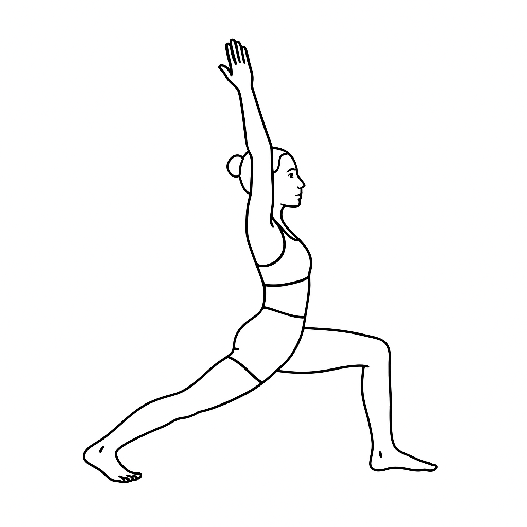 Generated image for the crescent yoga pose.