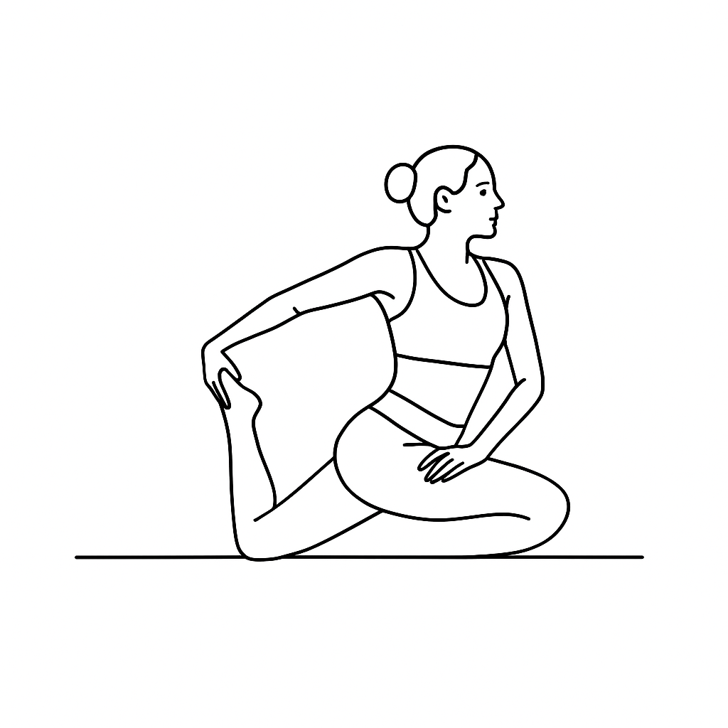 Generated image for the crooked-monkey yoga pose.