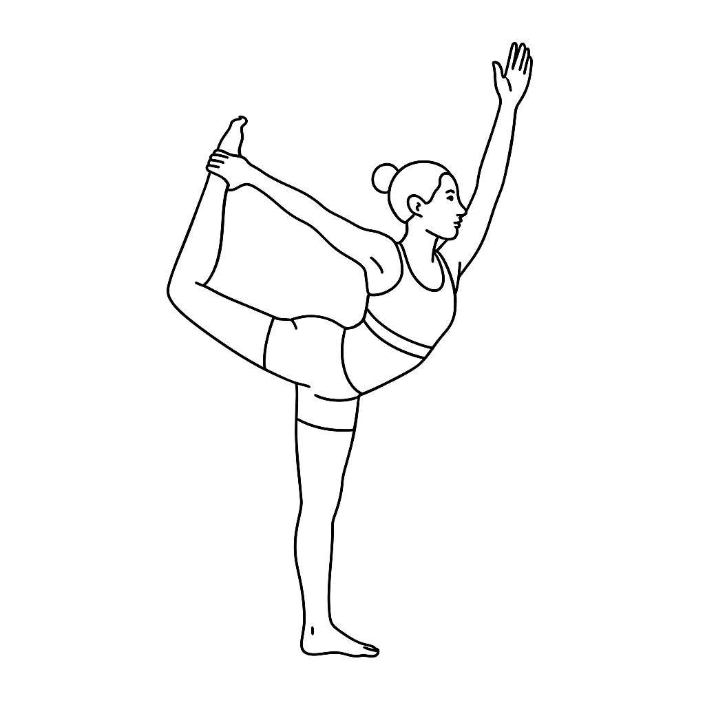 Generated image for the dancer yoga pose.