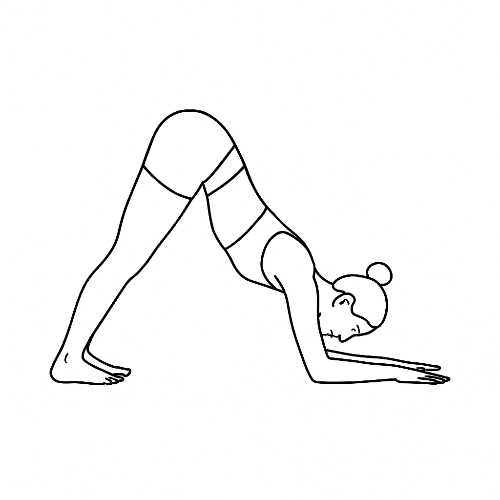 Generated image for the dolphin yoga pose.