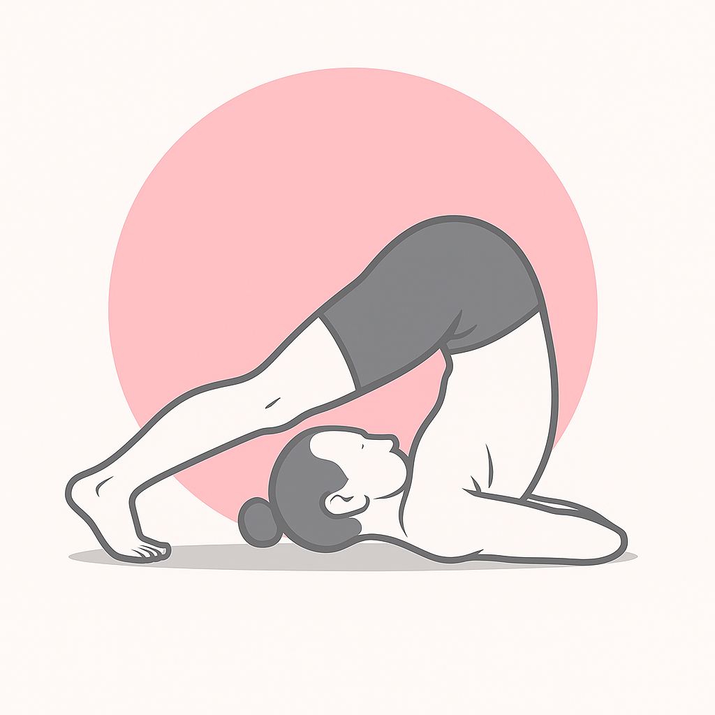 Generated image for the ear-pressure yoga pose.
