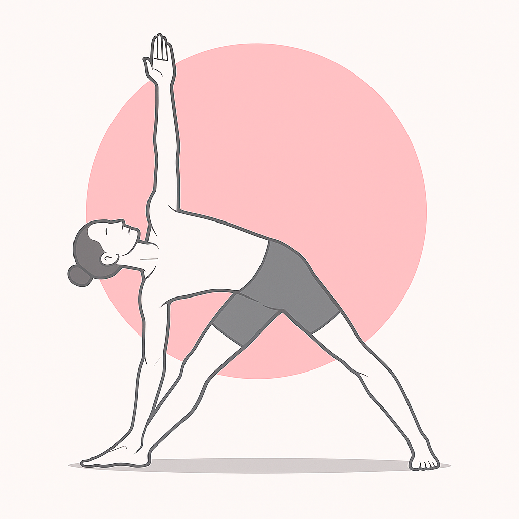 Generated image for the extended-triangle yoga pose.