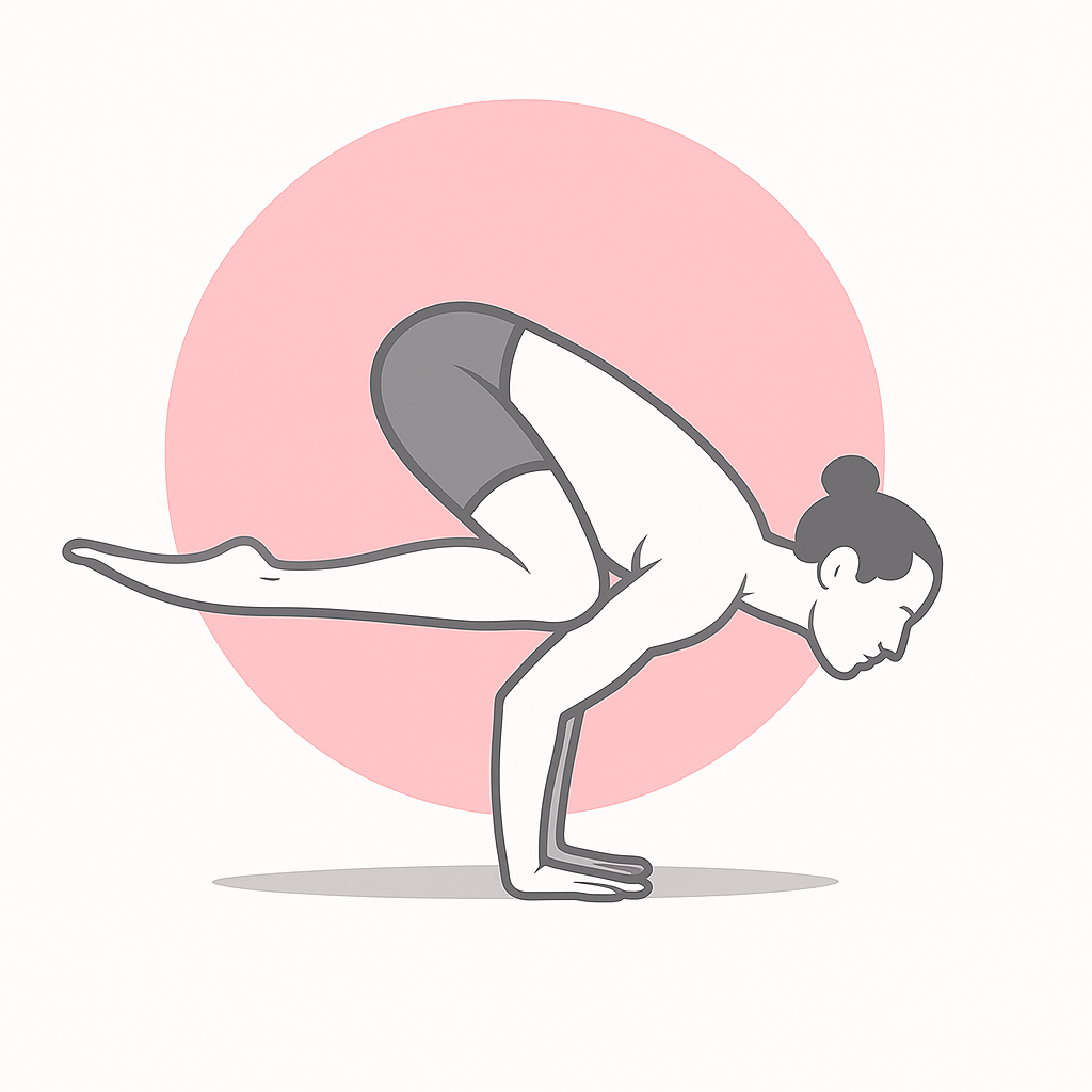 Generated image for the flying-pigeon yoga pose.