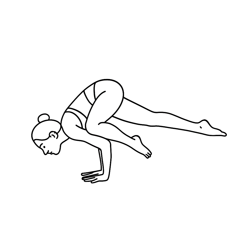 Generated image for the flying-pigeon yoga pose.