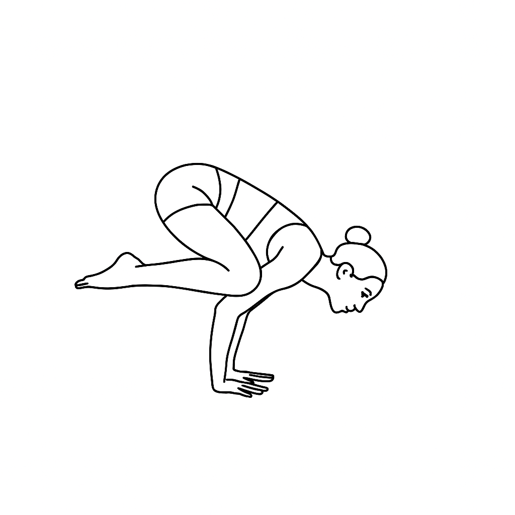 Generated image for the flying-pigeon yoga pose.