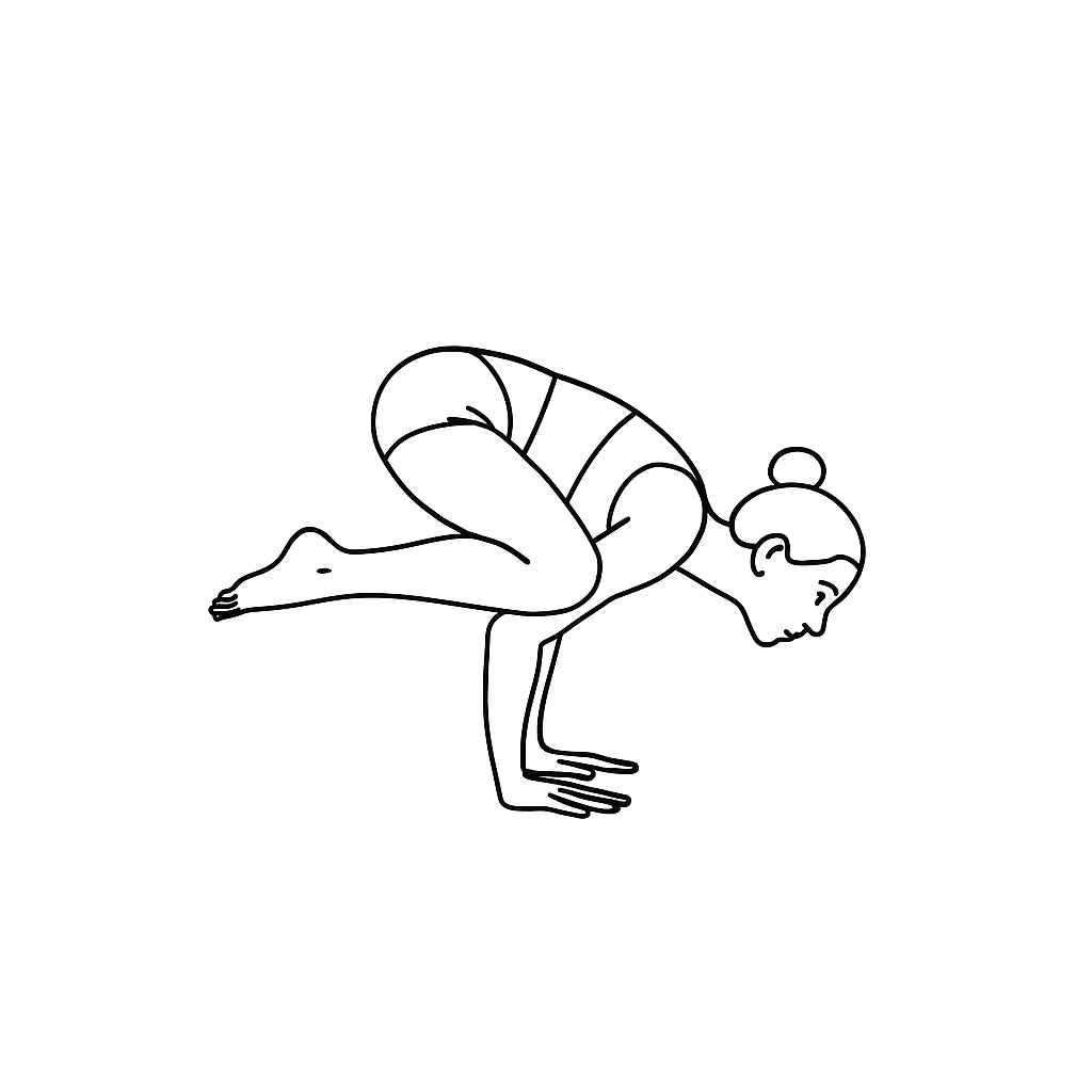 Generated image for the flying-pigeon yoga pose.
