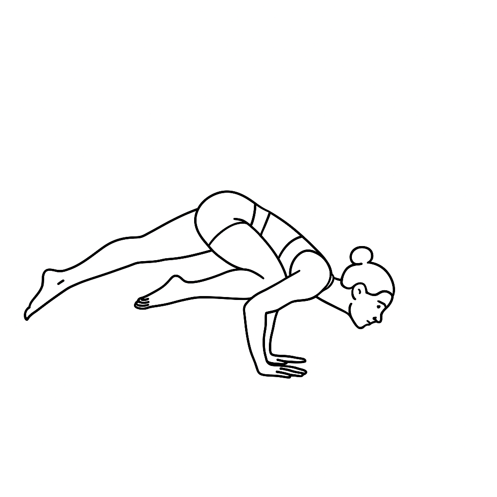 Generated image for the flying-splits yoga pose.