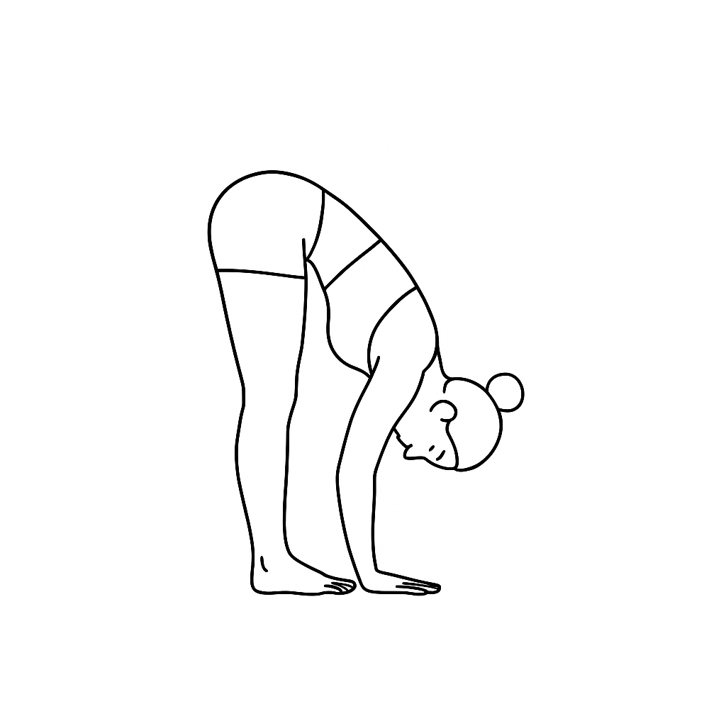 Generated image for the forward-fold yoga pose.