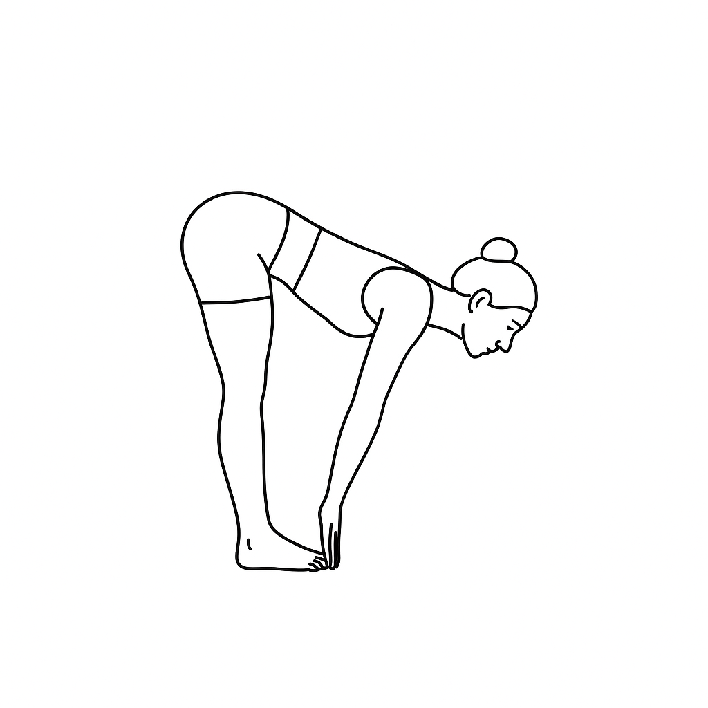 Generated image for the half-lift yoga pose.