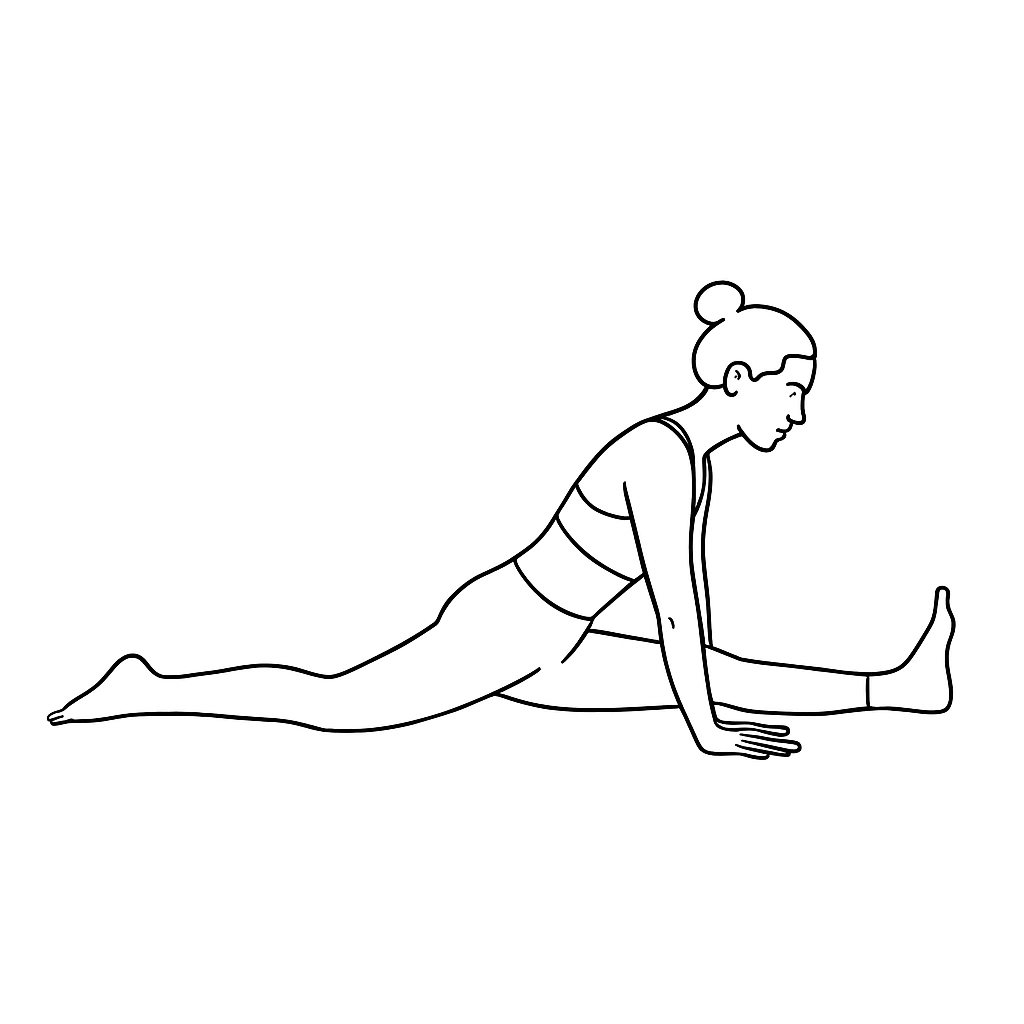 Generated image for the half-splits yoga pose.