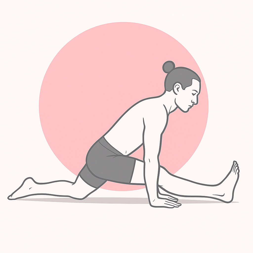 Generated image for the half-splits yoga pose.