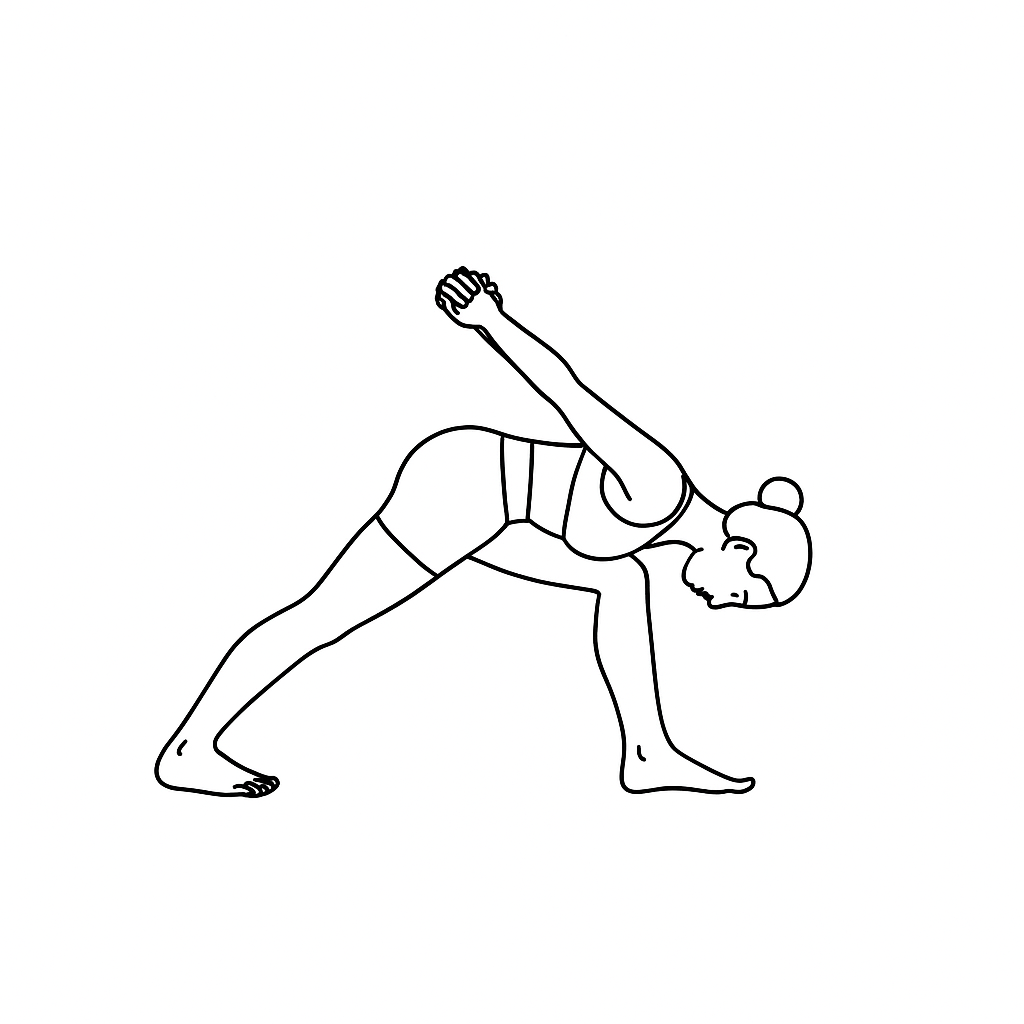 Generated image for the humble-warrior yoga pose.
