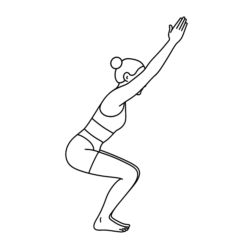 Generated image for the lightning yoga pose.