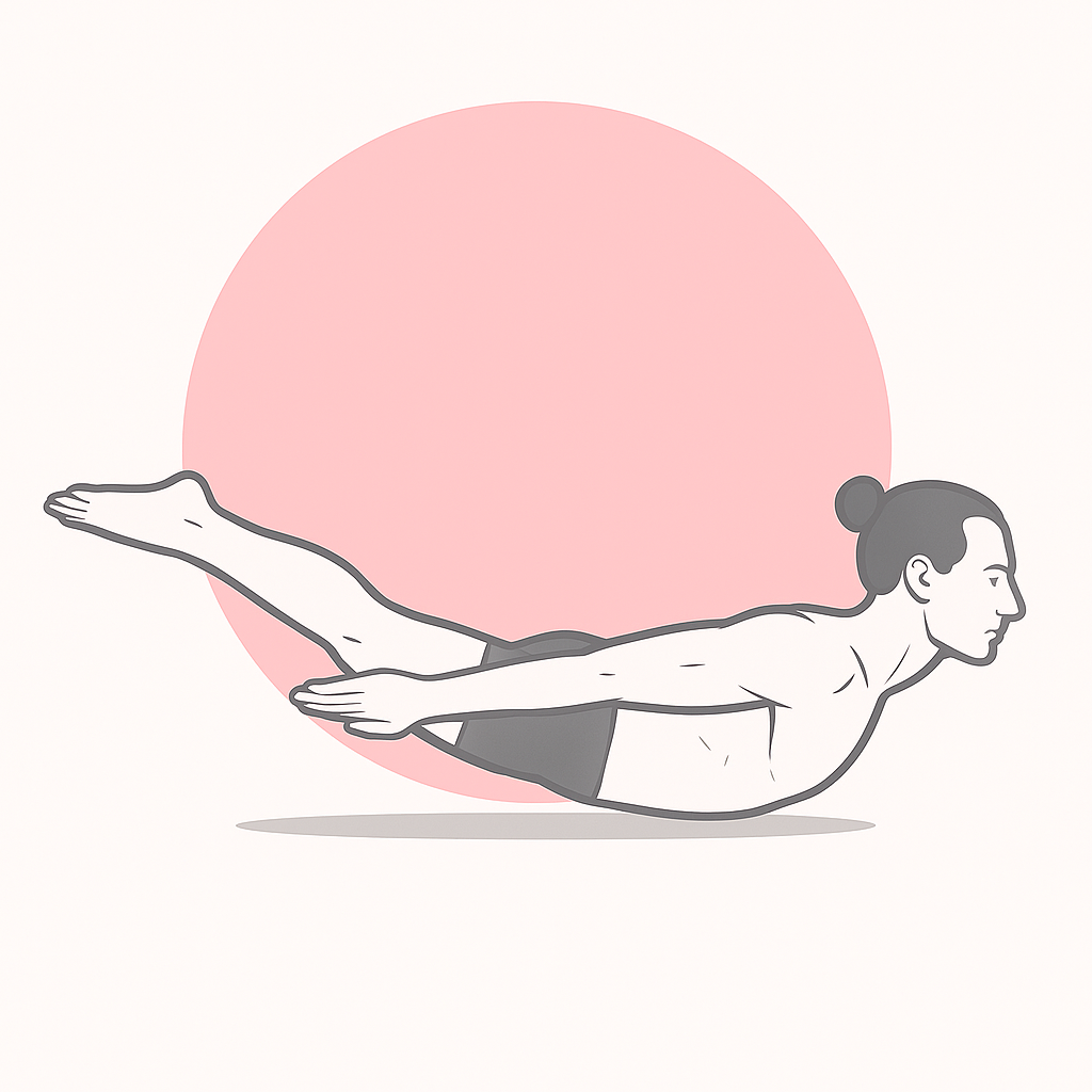 Generated image for the locust yoga pose.