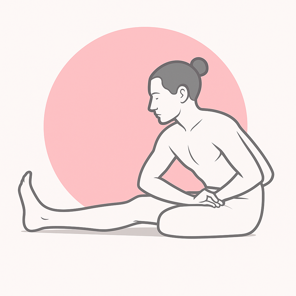 Generated image for the marichyasana yoga pose.