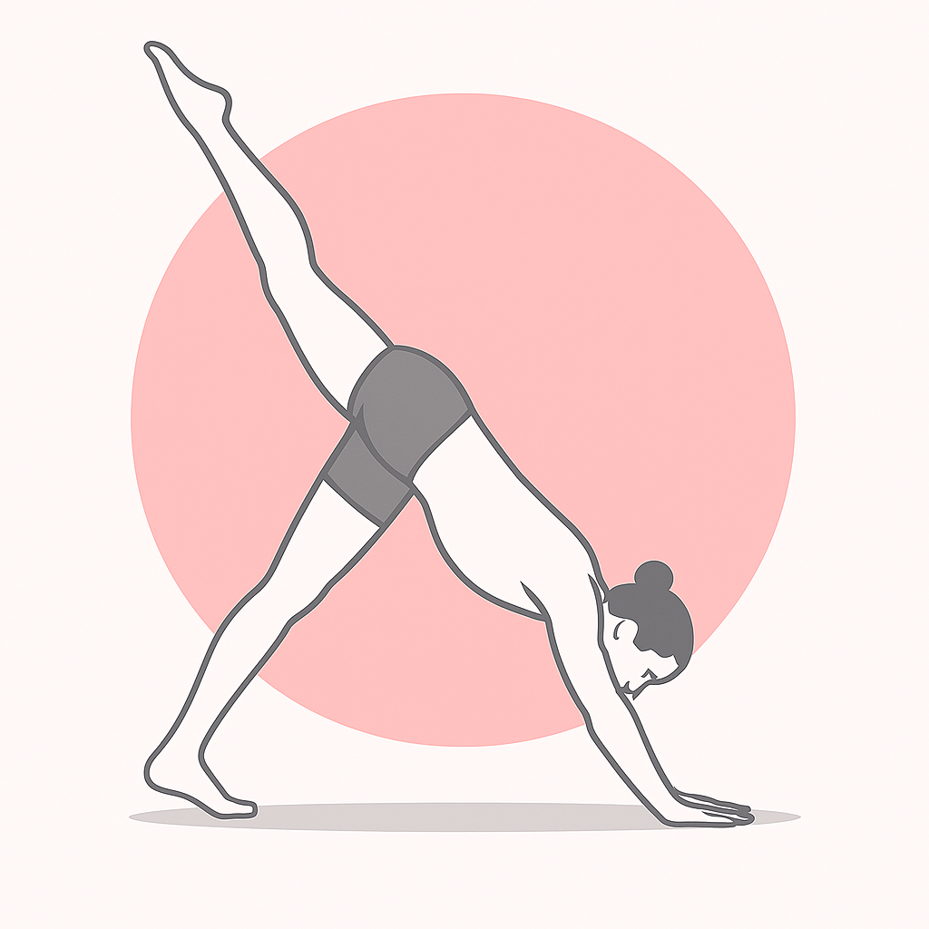 Generated image for the one-leg-downdog yoga pose.