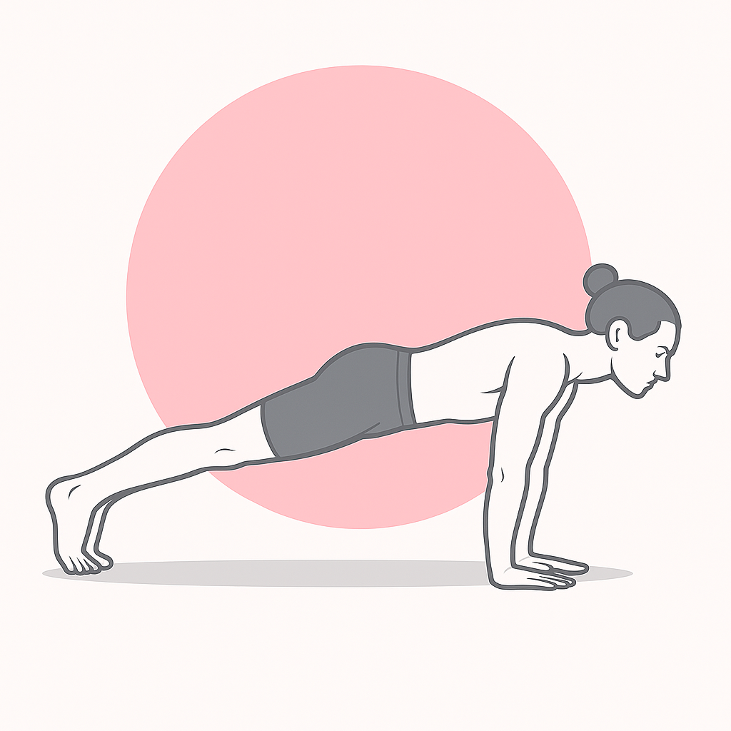 Generated image for the plank yoga pose.