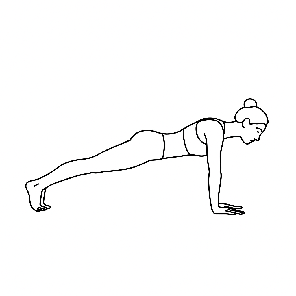 Generated image for the plank yoga pose.