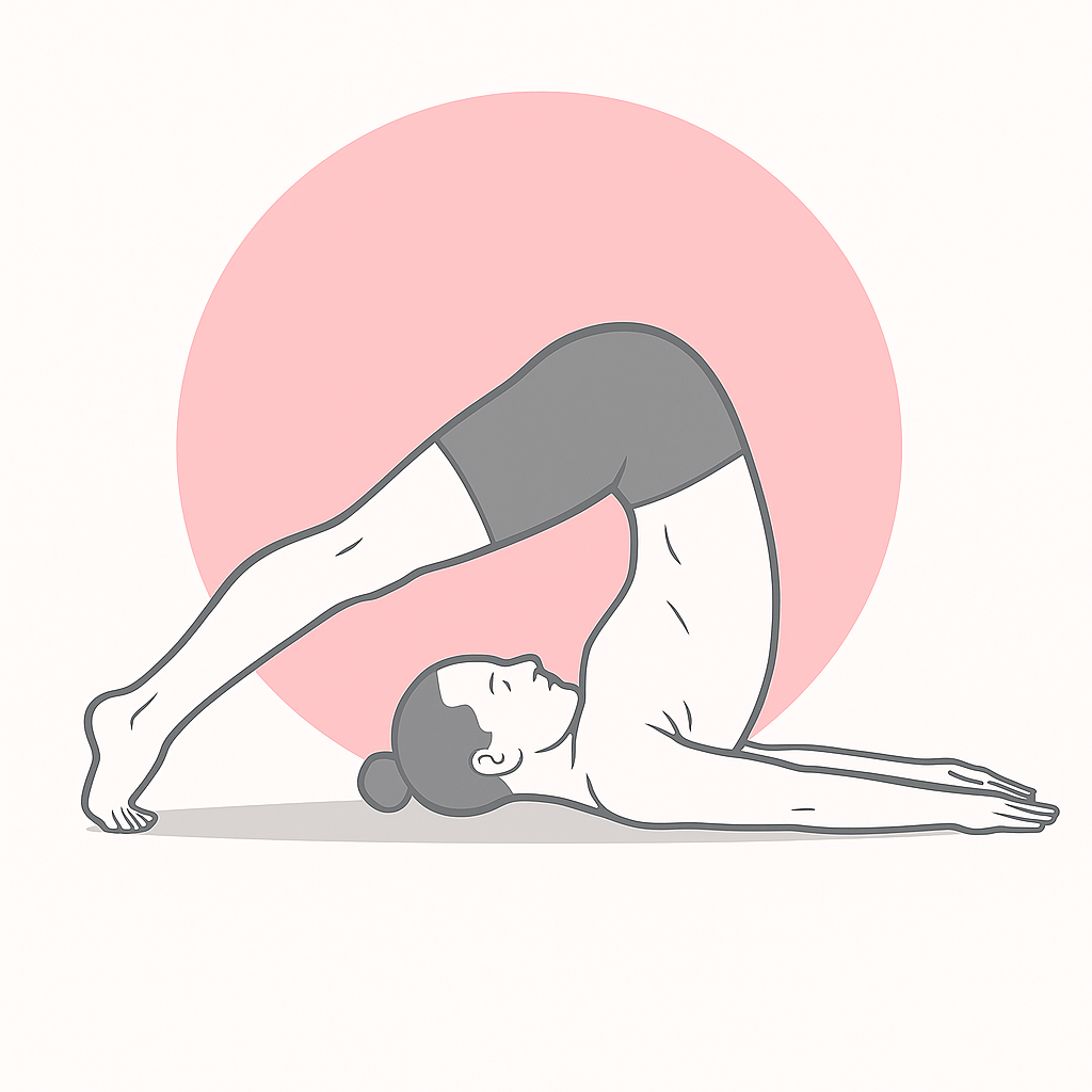 Generated image for the plow yoga pose.