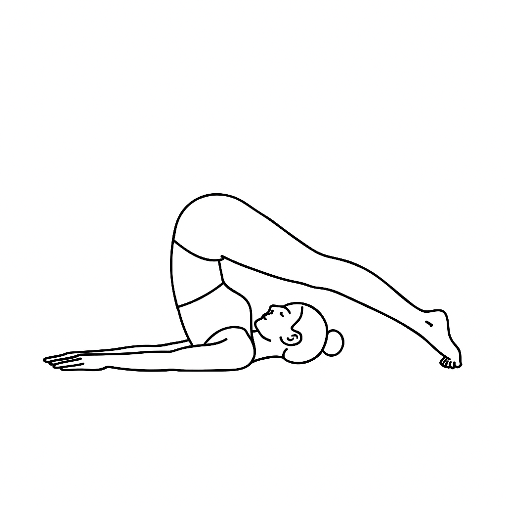 Generated image for the plow yoga pose.