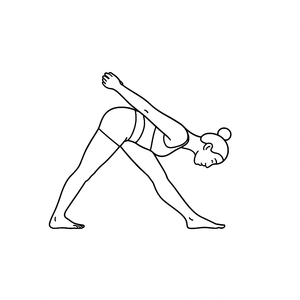 Generated image for the pyramid yoga pose.