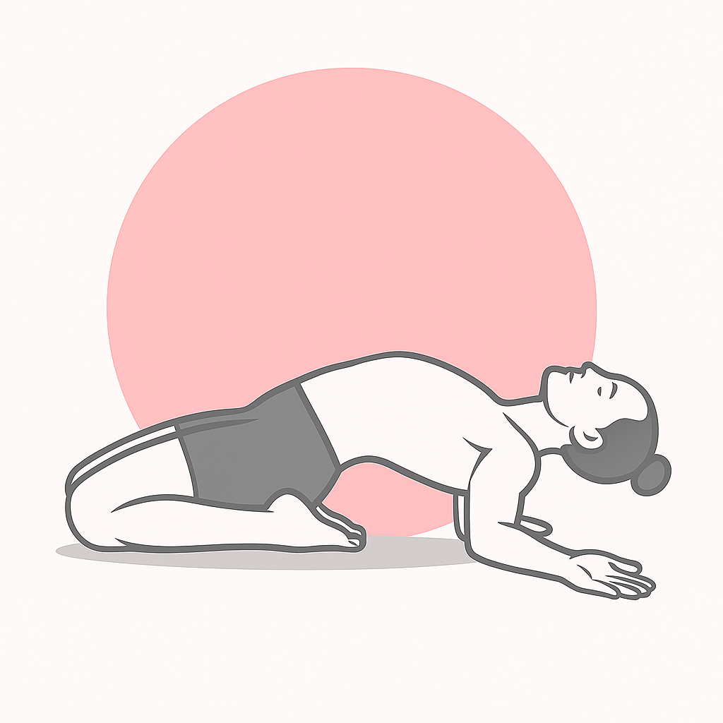 Generated image for the reclined-hero yoga pose.