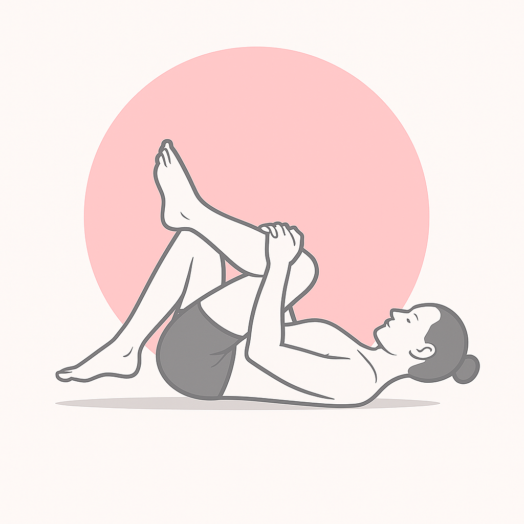 Generated image for the reclined-pigeon yoga pose.