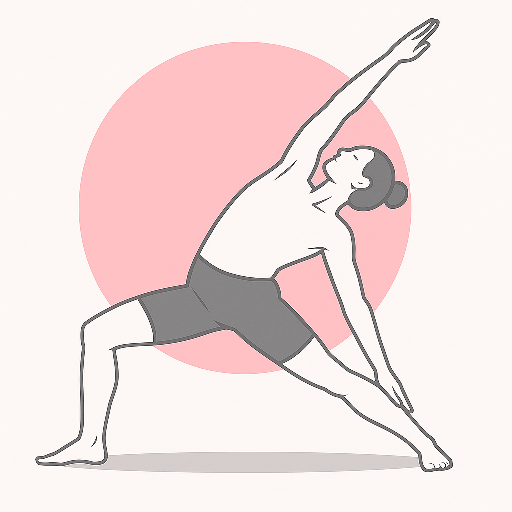 Generated image for the reverse-warrior yoga pose.