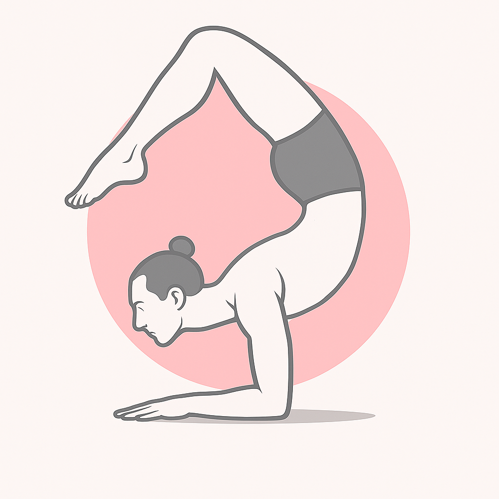 Generated image for the scorpion yoga pose.