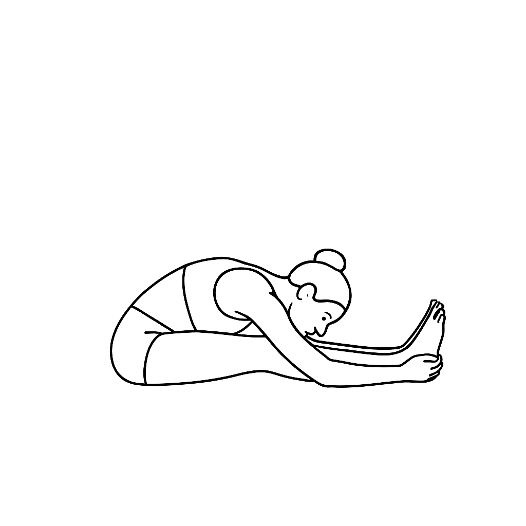 Generated image for the seated-forward-fold yoga pose.