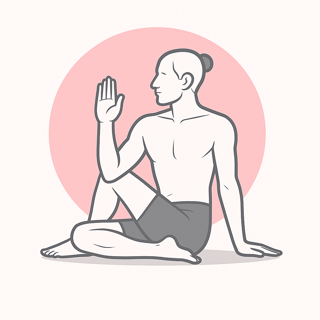 Generated image for the seated-spinal-twist yoga pose.