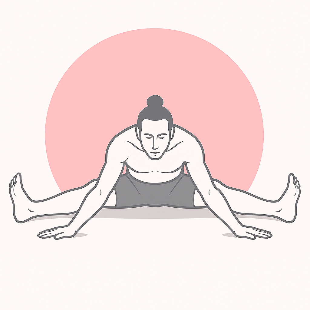 Generated image for the seated-wide-leg-fold yoga pose.