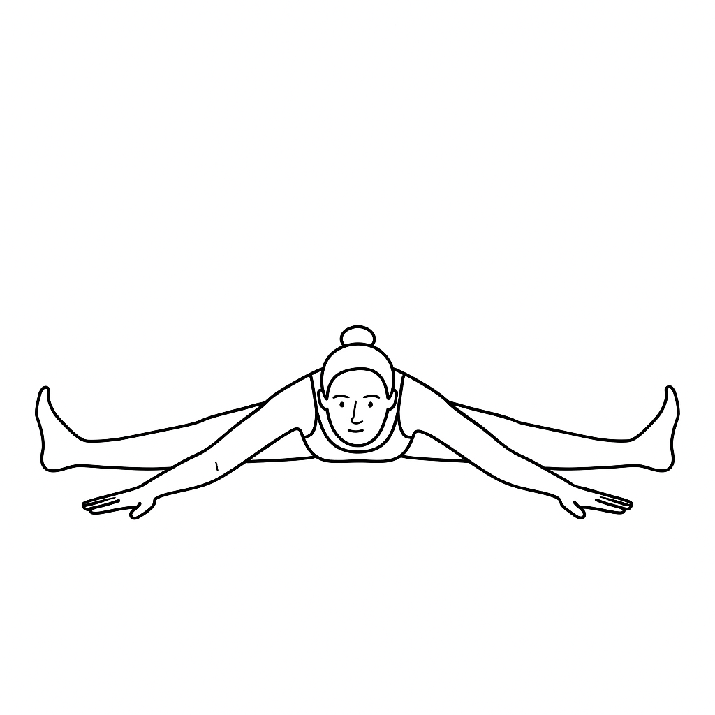 Generated image for the seated-wide-leg-fold yoga pose.