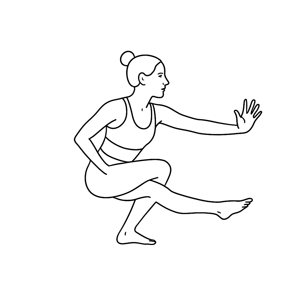 Generated image for the shiva-squat yoga pose.