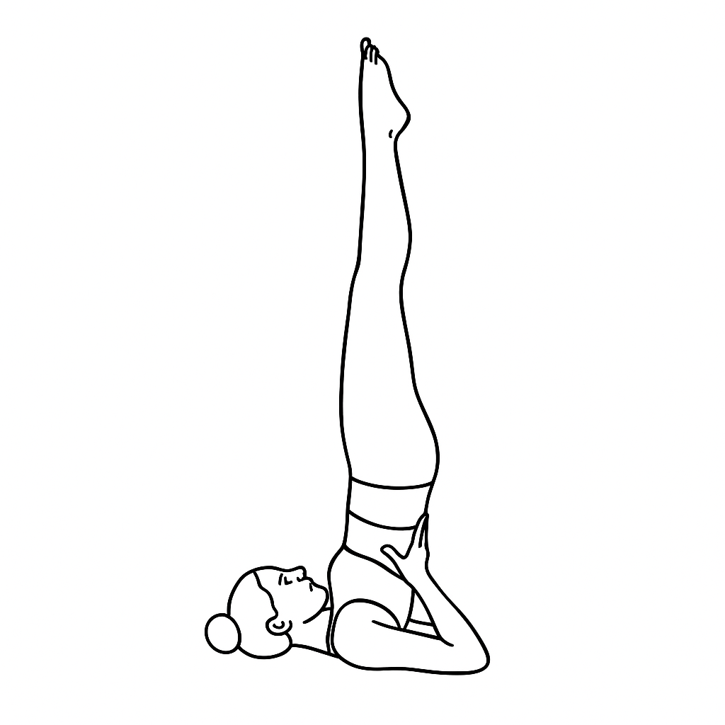 Generated image for the shoulder-stand yoga pose.