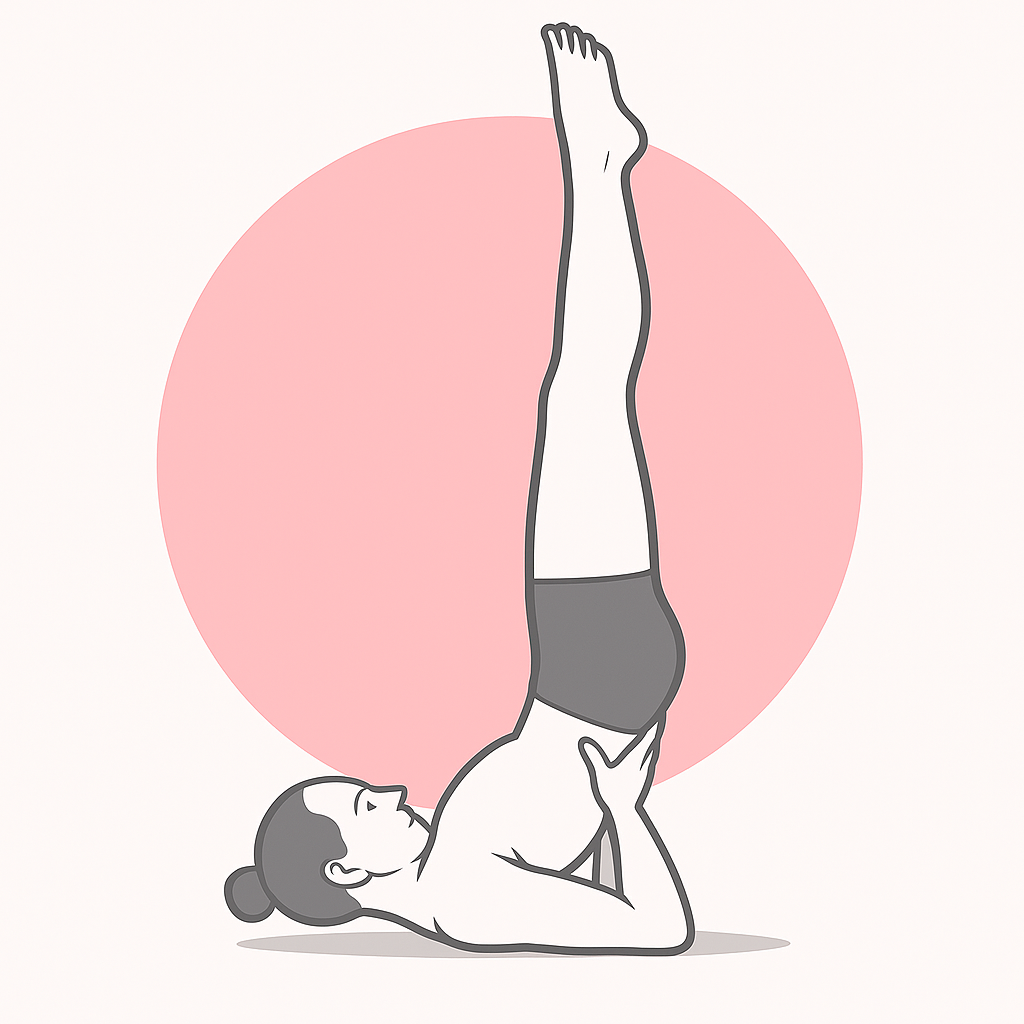 Generated image for the shoulder-stand yoga pose.