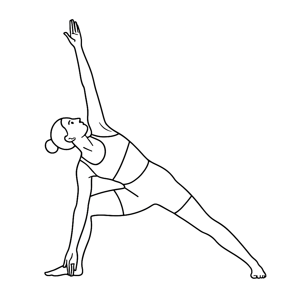 Generated image for the side-angle yoga pose.