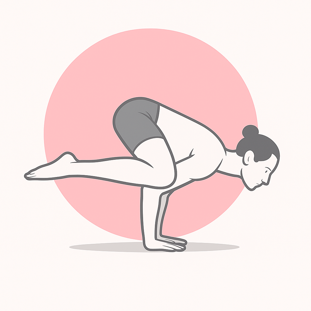Generated image for the side-crow yoga pose.